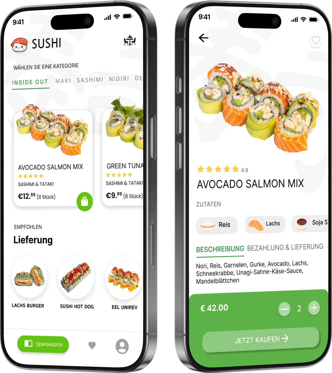 Restaurant Bestell App Beispiel